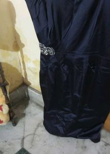 Elegant Navy off shoulder dress