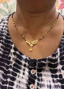 Elegant Gold Plated Mangalsutra with Heart Pendant