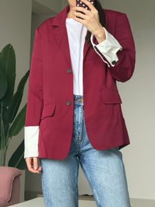 Savana - M Size Oversize Maroon Blazer
