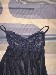 Blue Lace Nightgown Babydoll