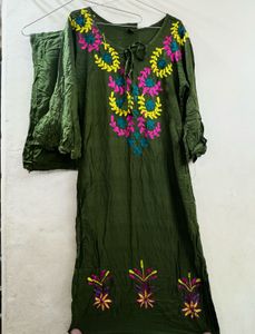 Embroidered Kurta with Pants