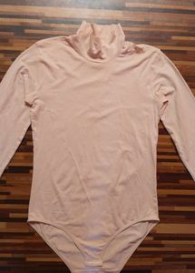 Peach High Neck Bodysuit - Size XL