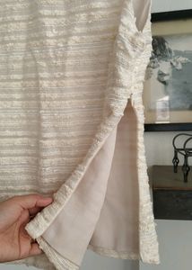 Zara Woman Ivory Sleeveless Blouse