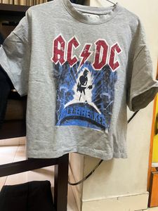 Acdc Printed Crop Top