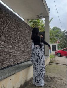 Stylish Zebra Print Saree