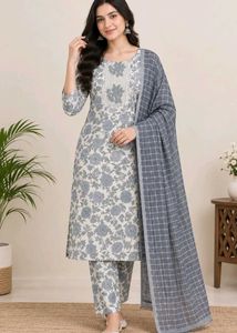 unstitched suit cotton with stylish duppata