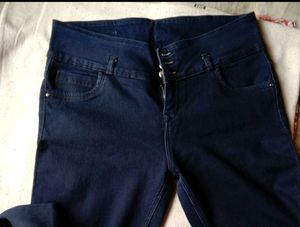 Navy Blue High Waisted Jean