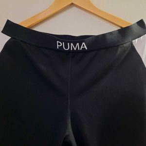 Puma Black &amp; White Athletic Leggings