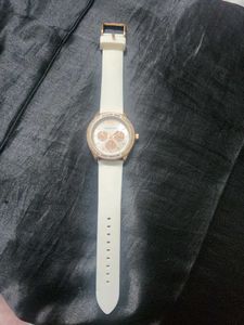 Michael Kors White &amp; Rose Gold Watch