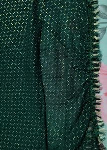 Green Sparkle Sharara Suit with Golden Work Dupatt