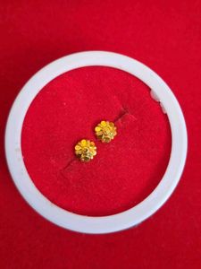Gold Flower Stud Earrings