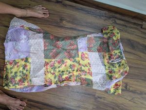 Boho Patchwork Floral Mini Dress