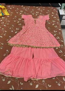 bollywood style Pink Sharara Suit for girl /woman