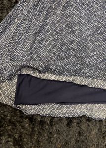 flared short dress with waist tug
