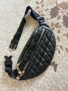 Quilted Black Fanny bumbag
