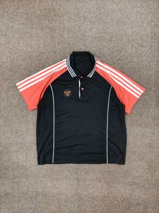 Men's Black & Coral Polo Shirt