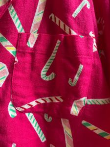 Candy Cane Print Pajama Top