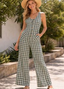 Gingham Green Jumpsuit