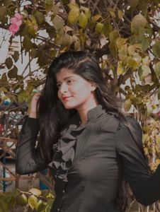 Ruffled Black Blouse