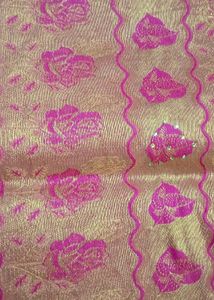 Pink &amp; Gold Sari with Blouse