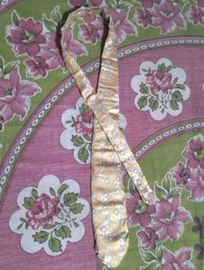 Necktie Yellow Floral Pattern