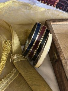 Bangles brass with enamel inlay