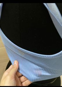 Forever 21  Light Blue Ribbed Sports Bra