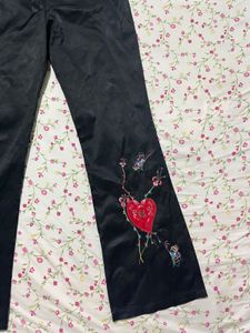 Embroidered Flare Pants