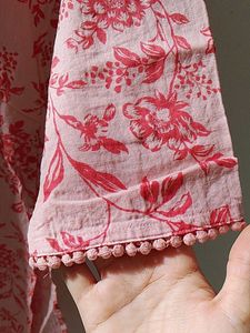 Pink Floral Tunic Top