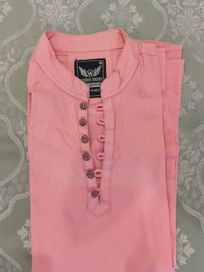 Men's Peach Kurta Shirt