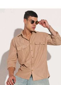 Men's Brown Long Sleeve Shirt