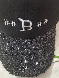 Sparkly Baseball Cap with Pom Po
