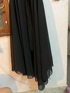 Elegant Black V-back  Midi Dress
