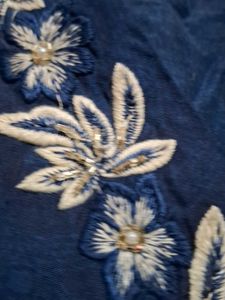 Blue Embroidered Kurta and dupatta