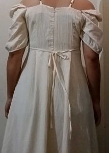 White Puff Sleeve Dress