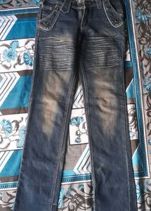 Blue Washed Denim Jeans