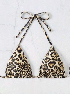 Leopard Print Bikini Top