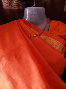 1-TimeUsed GreyLehngaWthOrangeBorder+Blouse+Dupat