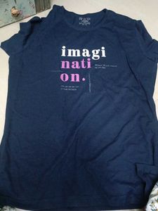 Navy Blue "Imagination" Graphic T-Shirt