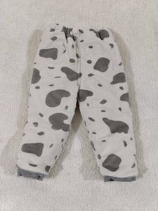 Cozy Cow Print Baby Pants for winter