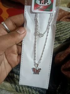 Butterfly Pendant Necklace (it's fully untouched)