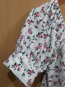 Floral Mini Dress with Puff Sleeves