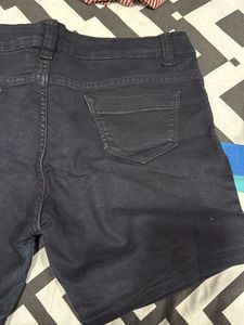 Black Denim Shorts