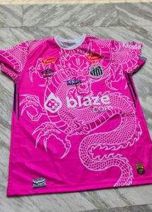 Men's Pink Dragon Print T-Shirt