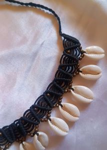 Bohomian beach shell necklace