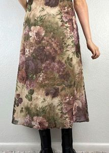 Vintage Floral Maxi Skirt