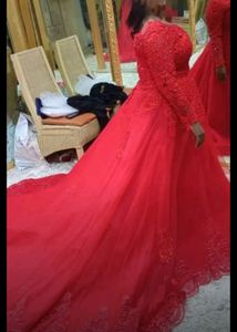 Bright Red ♥️ Wedding Reception Gown Long Tail