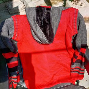Striped Kids' Sweater with Hood