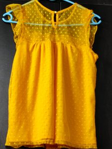 Turmeric Yellow XL Net Top
