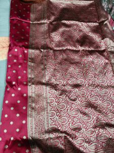 Elegant Maroon Banarasi Silk Saree
